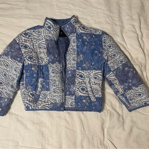 Patchwork Quilted Style Bomber Jacket